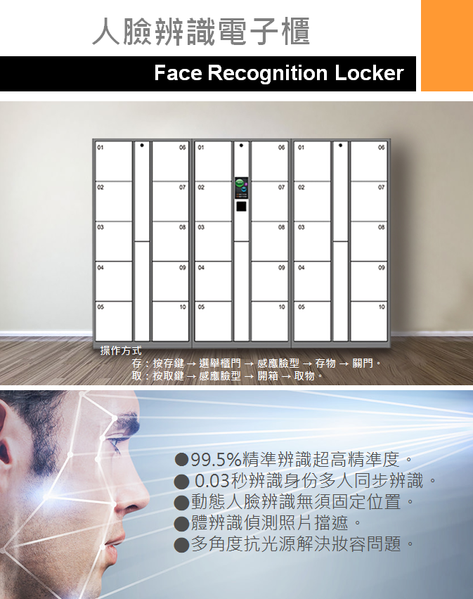 人臉辨識櫃、電子置物櫃、智取櫃、收費電子櫃、置物櫃、電子鎖、包裏櫃、智慧電子櫃、LOCKER、感應手環、感應式電子櫃